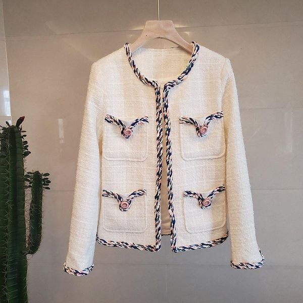 tailor shop custom made 2021 autumn and winter new coarse woolen woolen ladies small fragrant fried jacket women, Black;brown
tailor shop custom made 2021 autumn and winter new coarse woolen woolen ladies small fragrant fried jacket women, Black;brown
