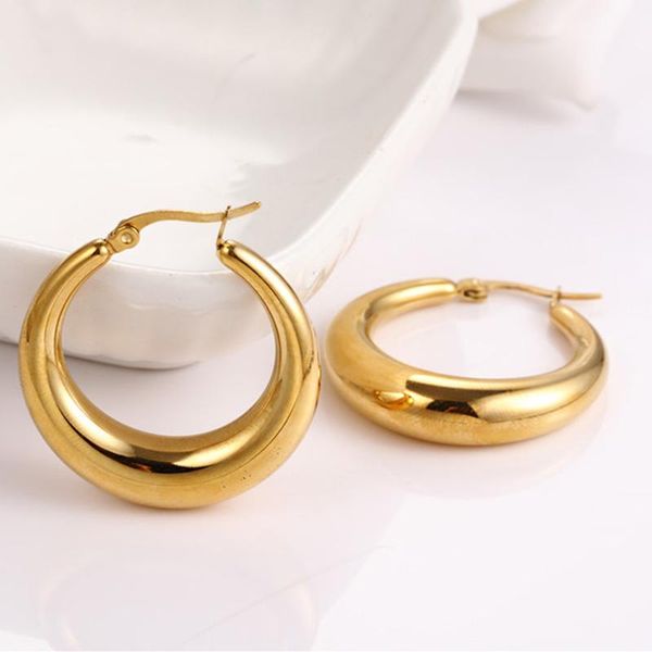 hoop & huggie design 2021 smooth big circle earrings for women girl wedding party stainless steel jewelry wholesale, Golden;silver
hoop & huggie design 2021 smooth big circle earrings for women girl wedding party stainless steel jewelry wholesale, Golden;silver