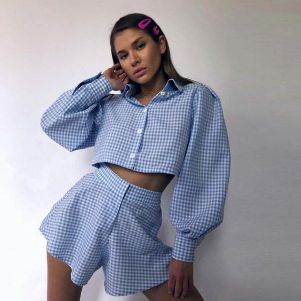 women's tracksuits yiciya plaid y2k women shorts set puff sleeve crop shirt and wide leg two pieces one suit summer loungewear short pa, Gray
women's tracksuits yiciya plaid y2k women shorts set puff sleeve crop shirt and wide leg two pieces one suit summer loungewear short pa, Gray