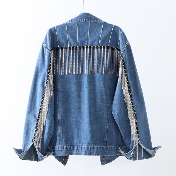 denim women outerwear autumn loose manual diamond tassel long sleeve short jeans jacket coat female basic chaquetas mujer y251, Black;brown
denim women outerwear autumn loose manual diamond tassel long sleeve short jeans jacket coat female basic chaquetas mujer y251, Black;brown