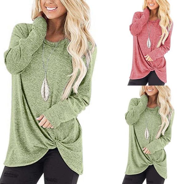 women's blouses & shirts fashion loose long sleeve blouse o-neck casual solid t-shirt plus size women clothing blusas mujer de moda 202, White
women's blouses & shirts fashion loose long sleeve blouse o-neck casual solid t-shirt plus size women clothing blusas mujer de moda 202, White