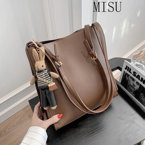 cross body vintage large capacity bucket shoulder bags for women doll pendant design pu leather office work ladies tote winter 2021
cross body vintage large capacity bucket shoulder bags for women doll pendant design pu leather office work ladies tote winter 2021