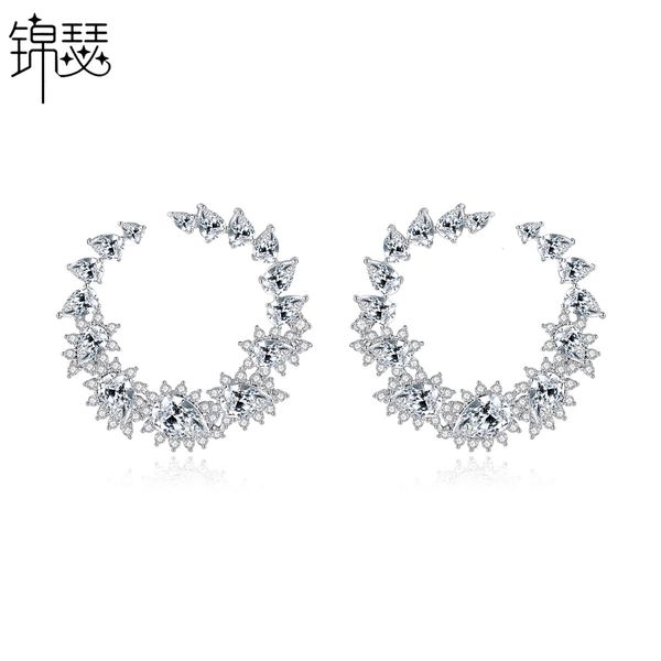 jewelry charm stud guzheng earrings fashion korean creative banquet women's copper inlaid zirconium, Golden
jewelry charm stud guzheng earrings fashion korean creative banquet women's copper inlaid zirconium, Golden