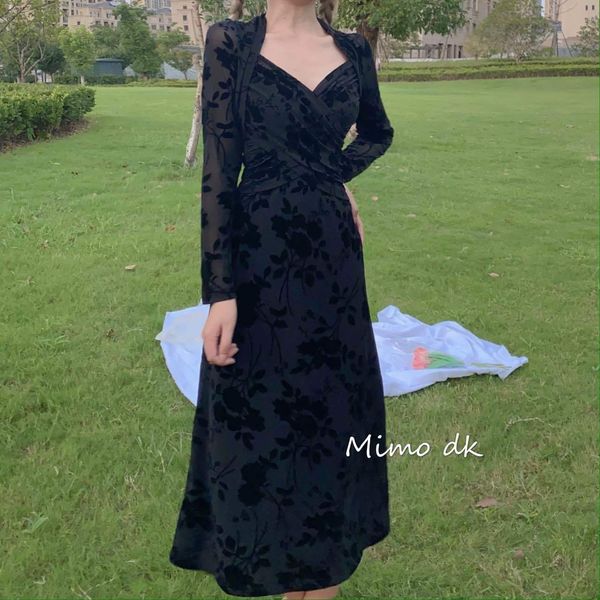 bodycon female gathering waist slimming retro-printed elegance black dress akawaii gkq3, Black;gray
bodycon female gathering waist slimming retro-printed elegance black dress akawaii gkq3, Black;gray