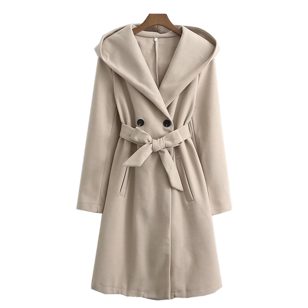 women's wool & blends zxqj women elegant solid pocket trench coat 2021 fashion ladies sashes long coats streetwear female hooded outerw, Black
women's wool & blends zxqj women elegant solid pocket trench coat 2021 fashion ladies sashes long coats streetwear female hooded outerw, Black
