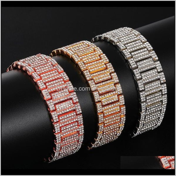 bangle jewelryhip hop fl rhinestones iced out bling gold sier watch band link chain bracelets bangles for men rapper jewelry drop delivery 2, Black
bangle jewelryhip hop fl rhinestones iced out bling gold sier watch band link chain bracelets bangles for men rapper jewelry drop delivery 2, Black