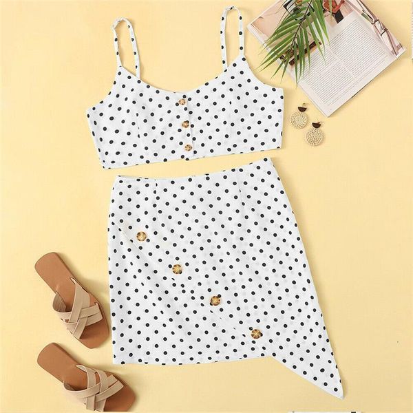 women clothes set summer polka dot print two peice set and skirt two piece outfits for women clothing ladies clothes, Gray
women clothes set summer polka dot print two peice set and skirt two piece outfits for women clothing ladies clothes, Gray
