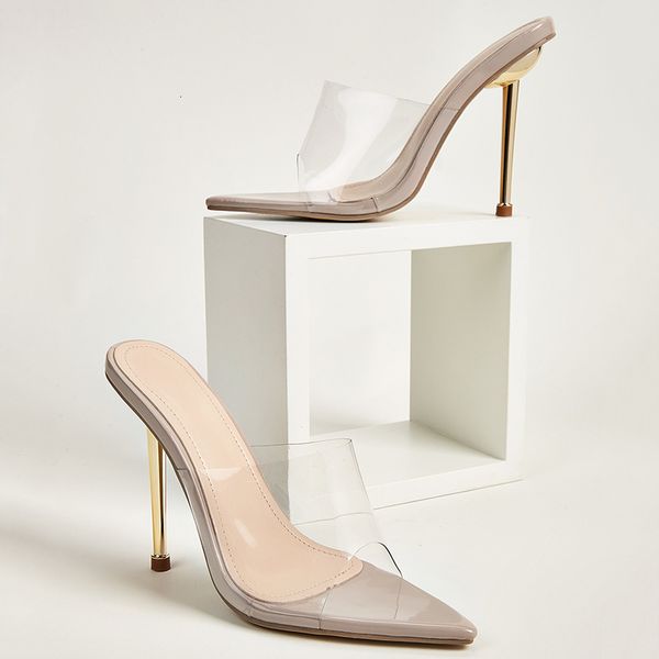 2021 new summer pvc jelly slippers peep toe high heels transparent shoes women metal heel slides sandals size 40 41 aqv5, Black
2021 new summer pvc jelly slippers peep toe high heels transparent shoes women metal heel slides sandals size 40 41 aqv5, Black