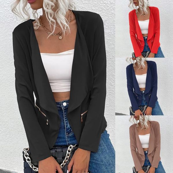 women's suits & blazers office ladies solid women blazer deep v-neck laple autumn jacket 2021 casual pockets female coat slim femme, White;black
women's suits & blazers office ladies solid women blazer deep v-neck laple autumn jacket 2021 casual pockets female coat slim femme, White;black