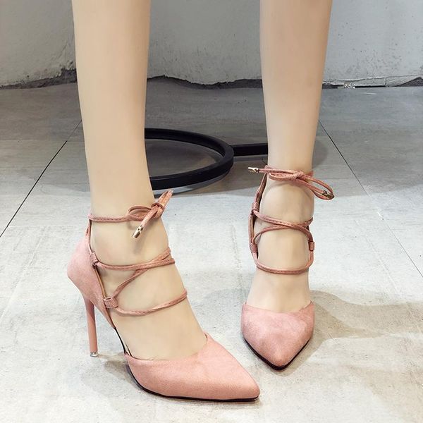 dress shoes woman high heels ankle strap pointed thin heel suede pumps concise elegant fashion ladies stiletto u18-82, Black
dress shoes woman high heels ankle strap pointed thin heel suede pumps concise elegant fashion ladies stiletto u18-82, Black