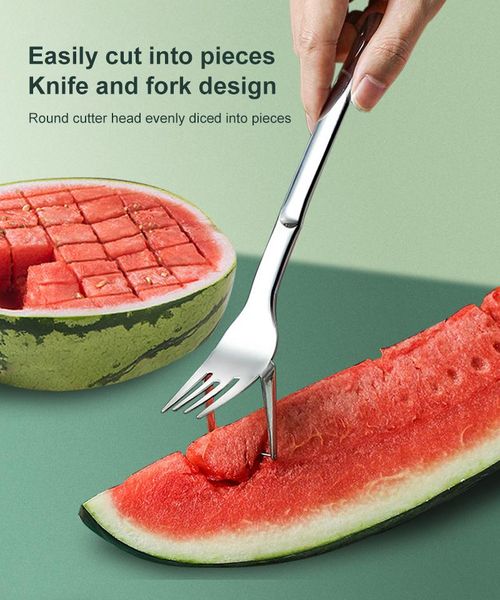 forks watermelon slicer cut melon tool 304 stainless steel cutter fruit cutting fork pieces tableware spoon/fork
forks watermelon slicer cut melon tool 304 stainless steel cutter fruit cutting fork pieces tableware spoon/fork