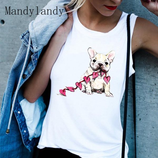 women's t-shirt mandylandy slim vest summer fashion sleeveless printed o-neck top, White
women's t-shirt mandylandy slim vest summer fashion sleeveless printed o-neck top, White