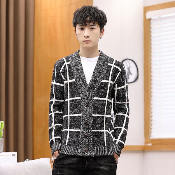 New 2021 Autumn Casual Cardigan Fashion Them Hombres Korean Shelters Fine Fit Single Male Plaid Nightgown Breasted 3xl- 5LVQ, White;black
New 2021 Autumn Casual Cardigan Fashion Them Hombres Korean Shelters Fine Fit Single Male Plaid Nightgown Breasted 3xl- 5LVQ, White;black