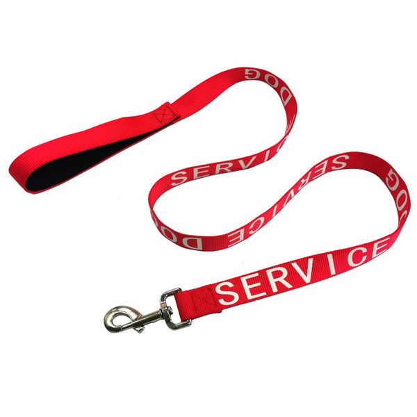 dog collars & leashes service leash with padded neoprene handle and reflective silk-screen print, 4 ft, for harnesses/vests/collars,red/blac
dog collars & leashes service leash with padded neoprene handle and reflective silk-screen print, 4 ft, for harnesses/vests/collars,red/blac