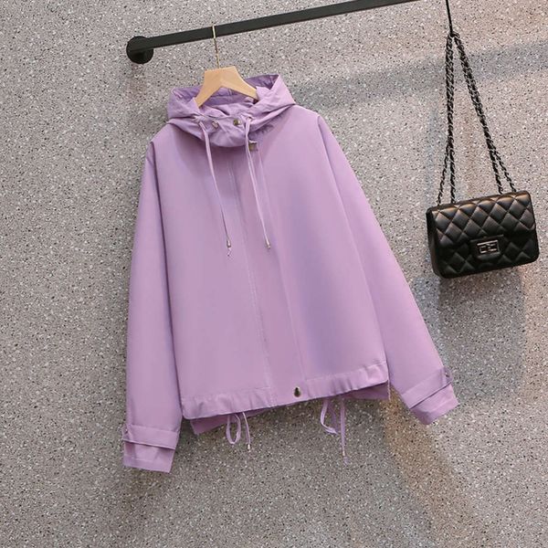 fashion fat windbreaker size women's sister short spring big show thin hooded coat luxury, Tan;black
fashion fat windbreaker size women's sister short spring big show thin hooded coat luxury, Tan;black