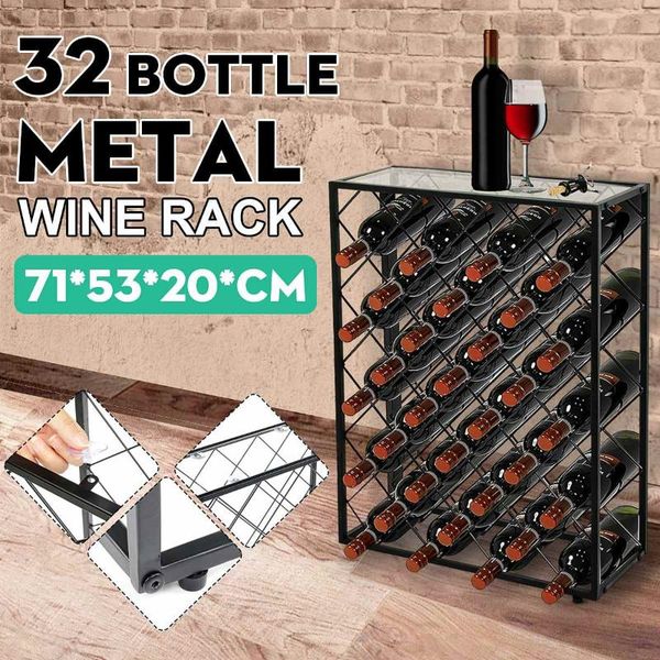 32 bottles 750ml floor standing metal wine racks cabinet stand holders steel shelf organizer storage home bar display cabinet
32 bottles 750ml floor standing metal wine racks cabinet stand holders steel shelf organizer storage home bar display cabinet