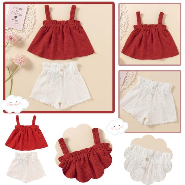 clothing sets toddler baby clothes summer kids girls white pants with red suspenders suit vetement nouveau né fille e2
clothing sets toddler baby clothes summer kids girls white pants with red suspenders suit vetement nouveau né fille e2
