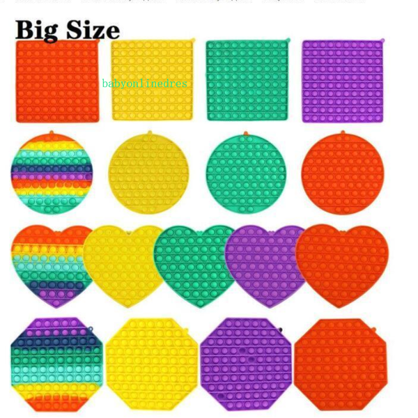 dhl super big size 30cm fidget toys push bubble autism needs squishy stress reliever rainbow toys kid funny anti-stress fidget party gifts
dhl super big size 30cm fidget toys push bubble autism needs squishy stress reliever rainbow toys kid funny anti-stress fidget party gifts