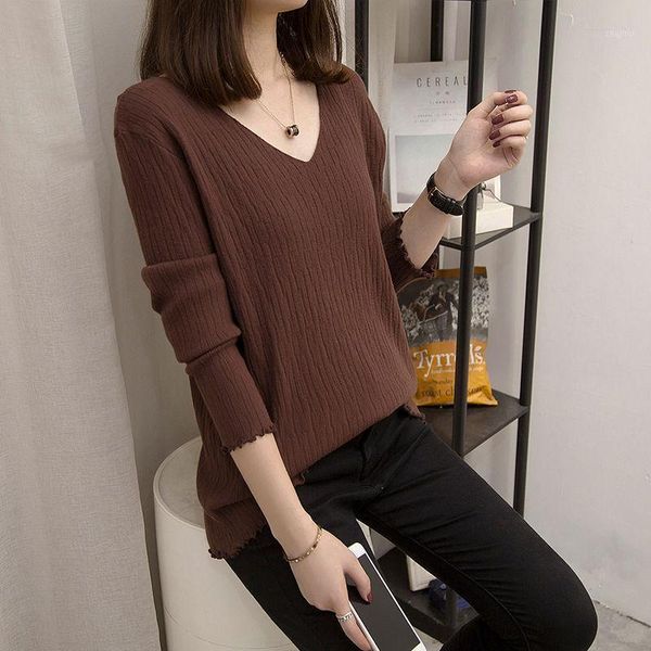 fashion 2021 basic v neck solid autumn winter sweater pullover women female knitted long sleeve loose women's sweaters, White;black
fashion 2021 basic v neck solid autumn winter sweater pullover women female knitted long sleeve loose women's sweaters, White;black