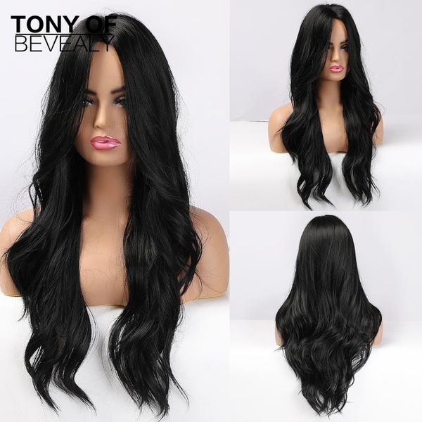 synthetic wigs long wavy black middle part heat resistant for women african american daily cosplay natural hair
synthetic wigs long wavy black middle part heat resistant for women african american daily cosplay natural hair