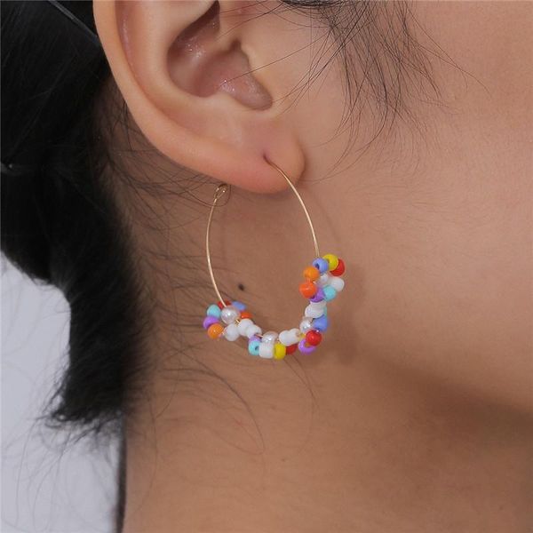 hoop & huggie 2021 geometric simple earrings with colorful seed beads and daisy fringed jewelry, Golden;silver
hoop & huggie 2021 geometric simple earrings with colorful seed beads and daisy fringed jewelry, Golden;silver