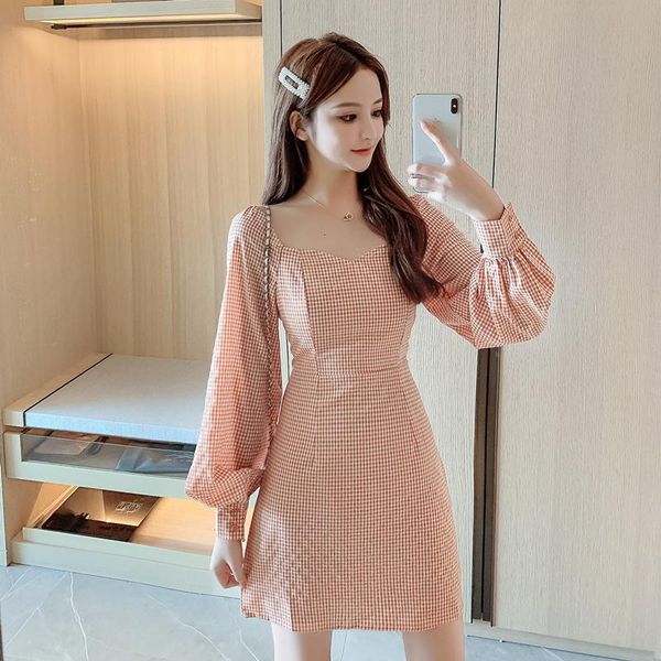 casual dresses real s 2021 autumn products women's wear long sleeve plaid dress, Black;gray
casual dresses real s 2021 autumn products women's wear long sleeve plaid dress, Black;gray