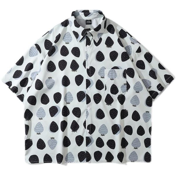 women's blouses & shirts loose couple strawberry print short sleeve shirt for men and women high street oversized harajuku blouse, White
women's blouses & shirts loose couple strawberry print short sleeve shirt for men and women high street oversized harajuku blouse, White