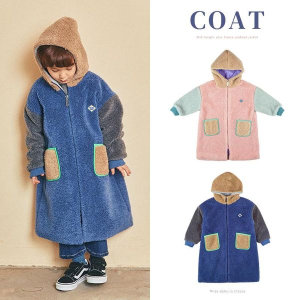 coat winter 2021 boys' and girls' korean fashion children's color matching comfortable plush thick hooded zipper long, Blue;gray
coat winter 2021 boys' and girls' korean fashion children's color matching comfortable plush thick hooded zipper long, Blue;gray