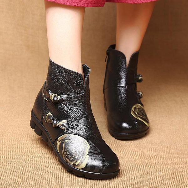 boots autumn winter genuine leather women shoes women's handmade fluff ankle casual retro flat, Black
boots autumn winter genuine leather women shoes women's handmade fluff ankle casual retro flat, Black