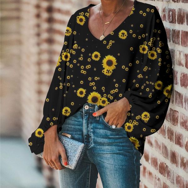 women's blouses & shirts forudesigns blouse women black sunflowers pattern womens and 2021 plus size female clothing, White
women's blouses & shirts forudesigns blouse women black sunflowers pattern womens and 2021 plus size female clothing, White