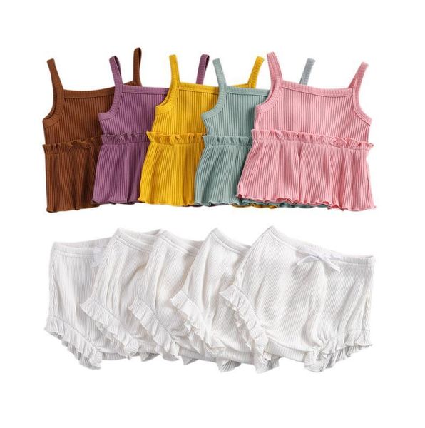 clothing sets born baby girls summer clothes 2-piece outfit solid color knitted cotton tank and ruffles shorts set 0-24m kids, White
clothing sets born baby girls summer clothes 2-piece outfit solid color knitted cotton tank and ruffles shorts set 0-24m kids, White