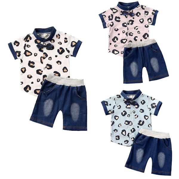 0-4y summer toddler baby boys clothes sets leopard print bow short sleeve t shirts +denim shorts, White
0-4y summer toddler baby boys clothes sets leopard print bow short sleeve t shirts +denim shorts, White