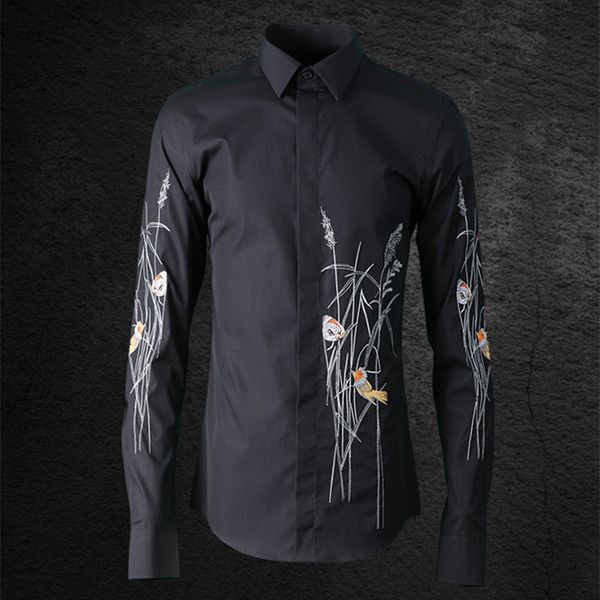 2021 new quality embroidery long-sleeved cotton men brand fashion black shirt mens -4xl solid shirts male overhemd 06gu, White
2021 new quality embroidery long-sleeved cotton men brand fashion black shirt mens -4xl solid shirts male overhemd 06gu, White