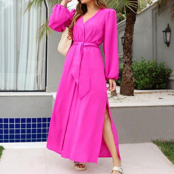casual dresses fashion maxi dress solid long puff sleeve strappy party prom for women evening 2021 spring autumn elegant robe, Black;gray
casual dresses fashion maxi dress solid long puff sleeve strappy party prom for women evening 2021 spring autumn elegant robe, Black;gray