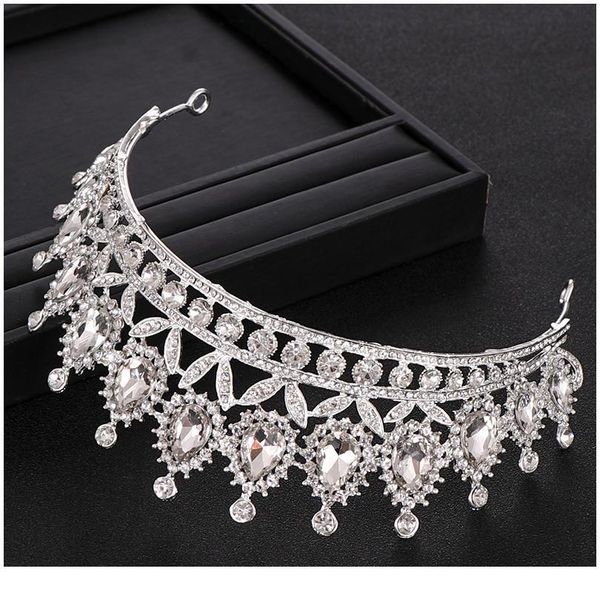 rhinestone crystal crown silver color tiara wedding crown headband bridal hair accessories party princess crow qylzkb
rhinestone crystal crown silver color tiara wedding crown headband bridal hair accessories party princess crow qylzkb