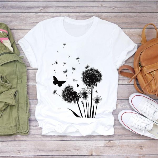 butterfly plant holiday cartoon fashion womens t shirt print clothes ladies graphic female tee, White
butterfly plant holiday cartoon fashion womens t shirt print clothes ladies graphic female tee, White