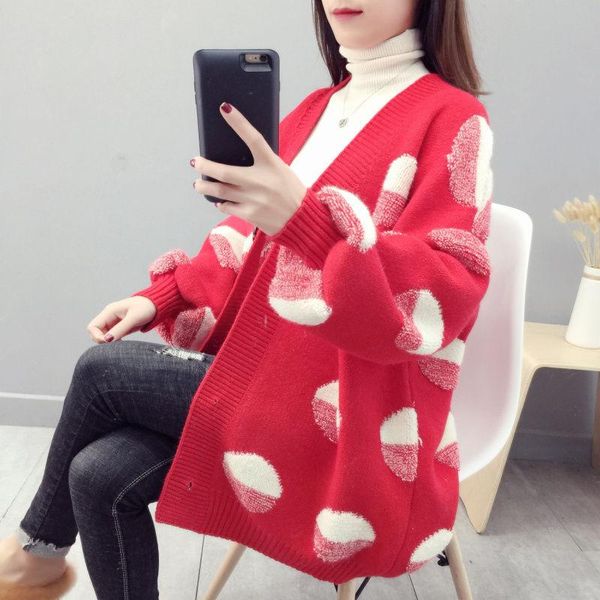 plus size women knitted sweater cardigan polka dot loose sweaters autumn 2021 casual lady long sleeve knitwear winter new, White;black
plus size women knitted sweater cardigan polka dot loose sweaters autumn 2021 casual lady long sleeve knitwear winter new, White;black