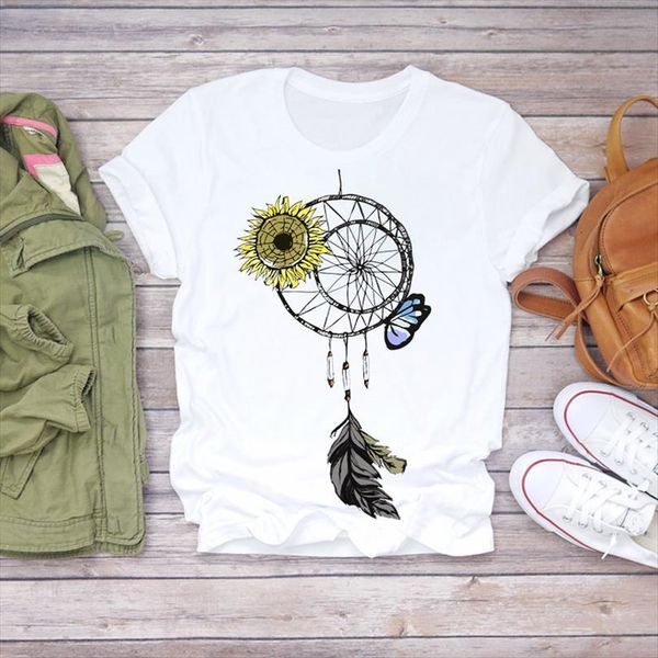 men sunflower feather print cute t shirts fashion summer ladies mens graphic female tee, White;black
men sunflower feather print cute t shirts fashion summer ladies mens graphic female tee, White;black