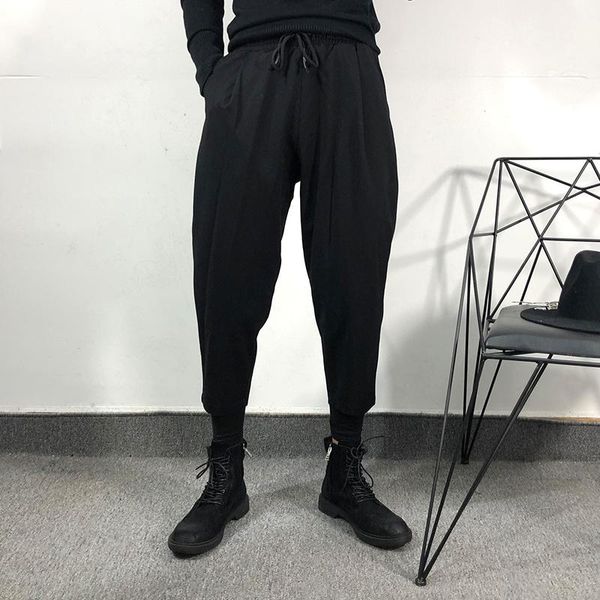 men's pants autumn winter man style pure color is loose tight waist contracted false two designs casual turnip, Black
men's pants autumn winter man style pure color is loose tight waist contracted false two designs casual turnip, Black