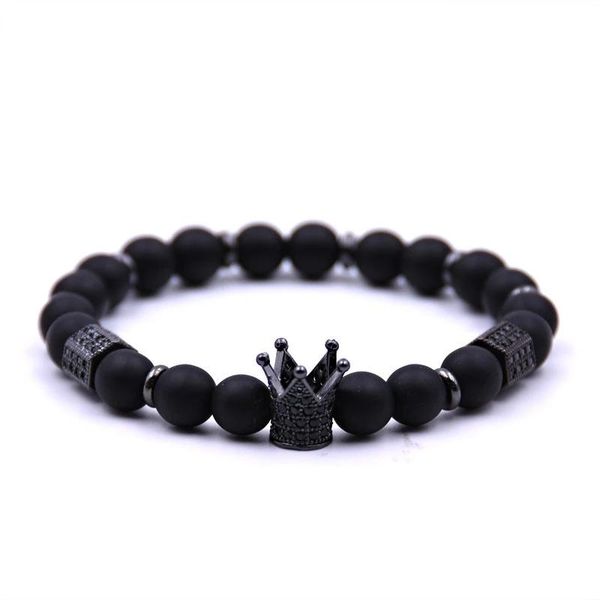 beaded, strands 2021the latest fashion men's and women's jewelry cz crown charm bracelet handmade stretch 8mm copper beads bemale, Black
beaded, strands 2021the latest fashion men's and women's jewelry cz crown charm bracelet handmade stretch 8mm copper beads bemale, Black