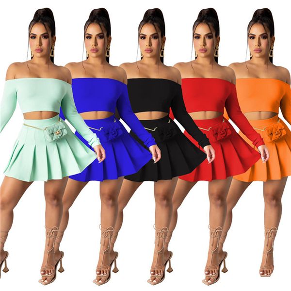 summer women tank crop mini skirt two piece set plus size 2x outfits trendy tracksuits fashion off shoulder shirt+pleated skirt 4623, Gray
summer women tank crop mini skirt two piece set plus size 2x outfits trendy tracksuits fashion off shoulder shirt+pleated skirt 4623, Gray