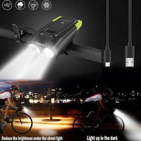 bike lights bicycle horn usb rechargeable led headlight front light with accessories
bike lights bicycle horn usb rechargeable led headlight front light with accessories