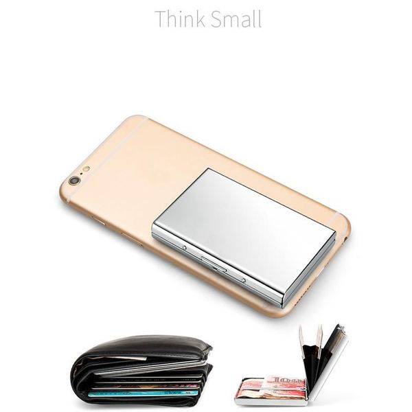 rfid stainless steel silver metal bank id card holder women men credit card cover business holders organizer purse coi qyleeg 
rfid stainless steel silver metal bank id card holder women men credit card cover business holders organizer purse coi qyleeg