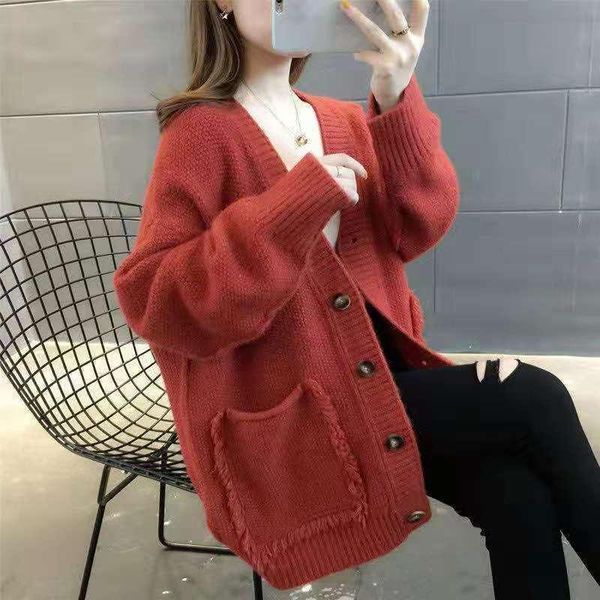women's knits & tees 2021 autumn knitted sweater cardigan women long sleeve v neck twisted jumper coat female loose chic outwear y745, White
women's knits & tees 2021 autumn knitted sweater cardigan women long sleeve v neck twisted jumper coat female loose chic outwear y745, White
