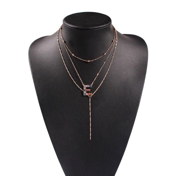 pendant necklaces design vintage retro simple multilayer metal letter crystal necklace ladies jewelry christmas gift, Silver
pendant necklaces design vintage retro simple multilayer metal letter crystal necklace ladies jewelry christmas gift, Silver