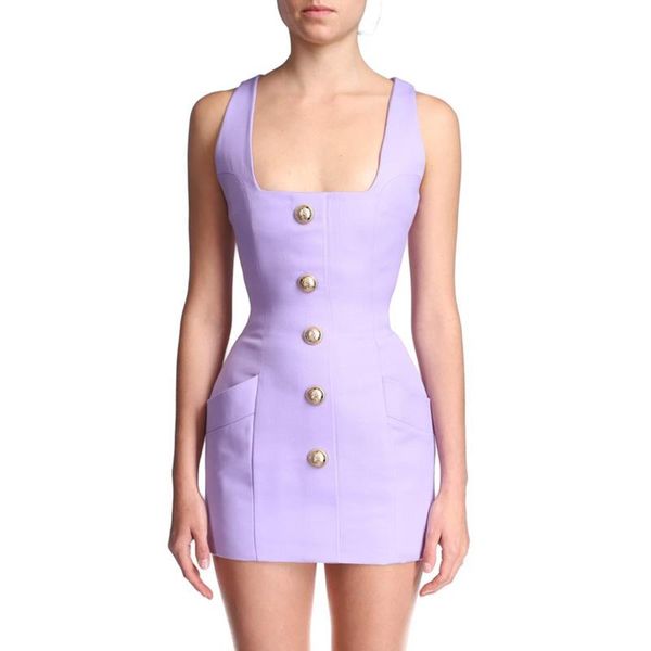 casual dresses est 2021 designer dress women's sleeveless lion buttons square collar tank, Black;gray
casual dresses est 2021 designer dress women's sleeveless lion buttons square collar tank, Black;gray