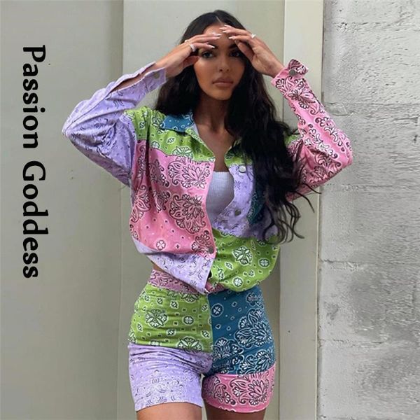 women's tracksuits fashion casual women 2 piece cashew flower print sets single-breasted lapel blouse five length leggings shorts two o, Gray
women's tracksuits fashion casual women 2 piece cashew flower print sets single-breasted lapel blouse five length leggings shorts two o, Gray