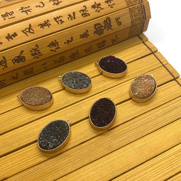 charms natural stone pendant oval multicolor metal edging hollow base suitable for diy creation charm women's jewelry accessories, Bronze;silver
charms natural stone pendant oval multicolor metal edging hollow base suitable for diy creation charm women's jewelry accessories, Bronze;silver