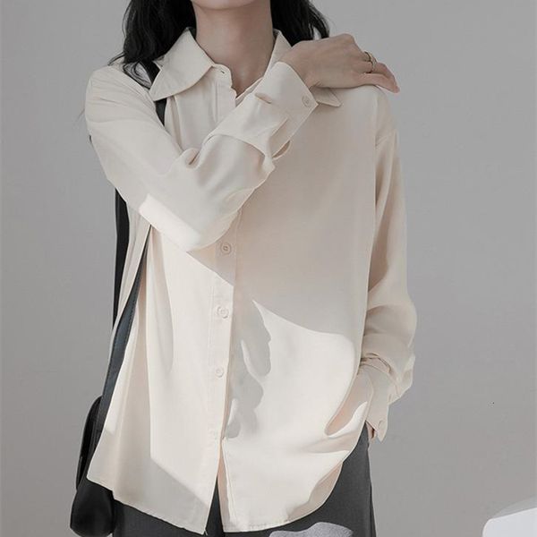 2021 new spring autumn ol elegant minimalist vintage suit shirt women chiffon blouses loose lapel long sleeve basic np8o, Black
2021 new spring autumn ol elegant minimalist vintage suit shirt women chiffon blouses loose lapel long sleeve basic np8o, Black