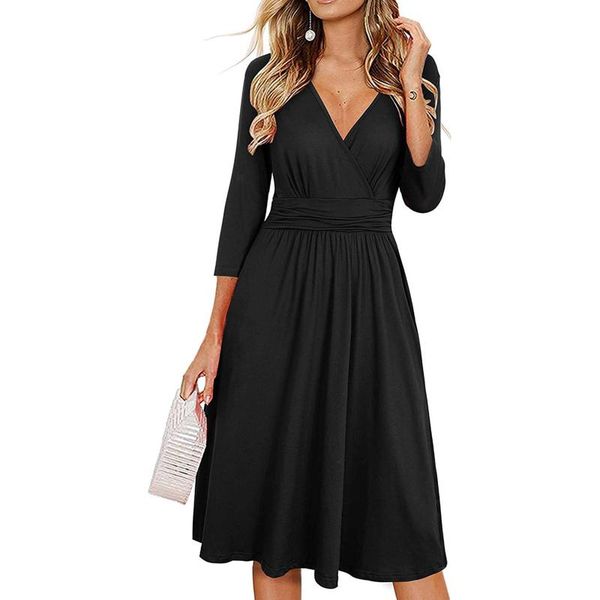 casual dresses women fashion v-neck solid colors three-quarter sleeve pocket loose dress party club plus sizevestidos#35, Black;gray
casual dresses women fashion v-neck solid colors three-quarter sleeve pocket loose dress party club plus sizevestidos#35, Black;gray